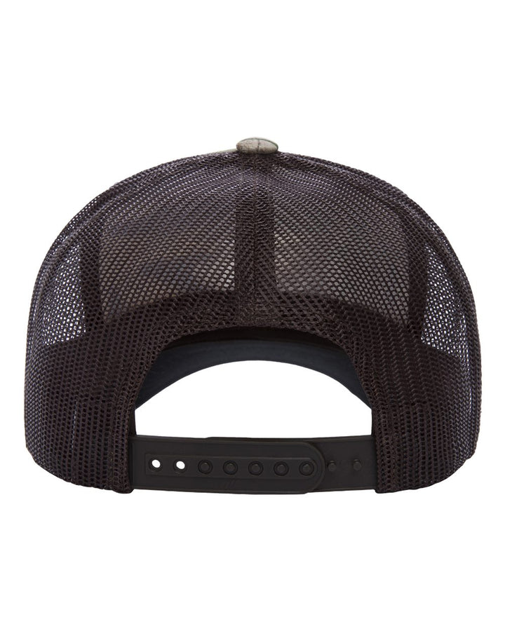 Rear View of Realtree Max7/ Brown Retro Trucker Cap - 6606