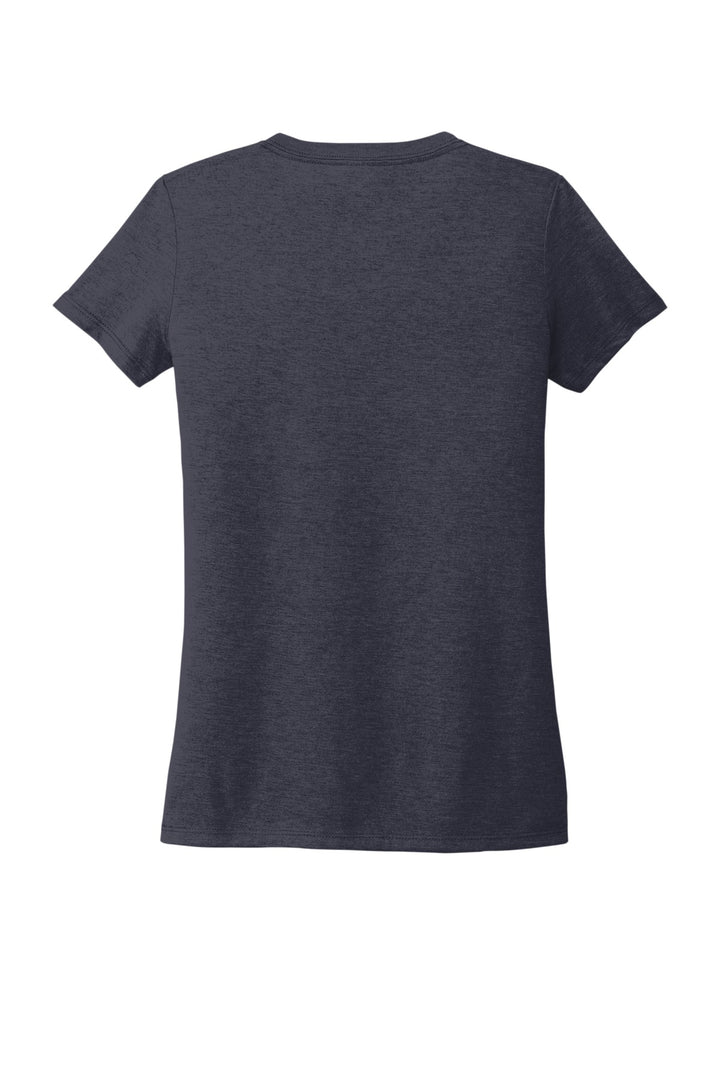 Rear View of Rebel Blue Allmade Women's Tri-Blend V-Neck Tee AL2018
