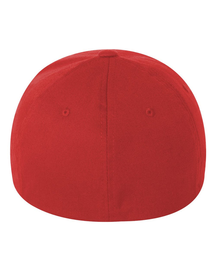 Rear View of Red Cotton Blend Cap - 6277