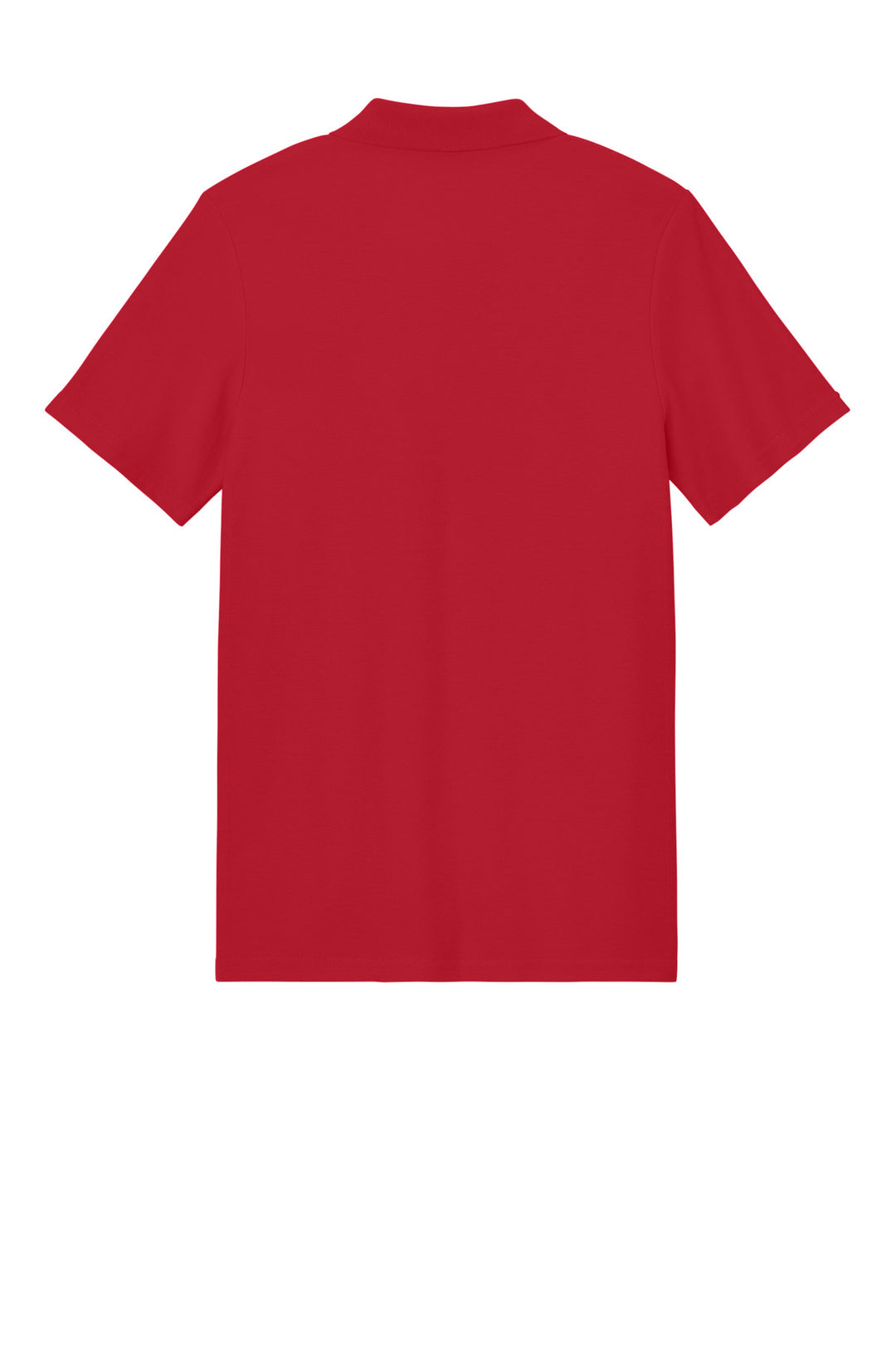 Rear View of Red Gildan Softstyle Pique Polo 64800