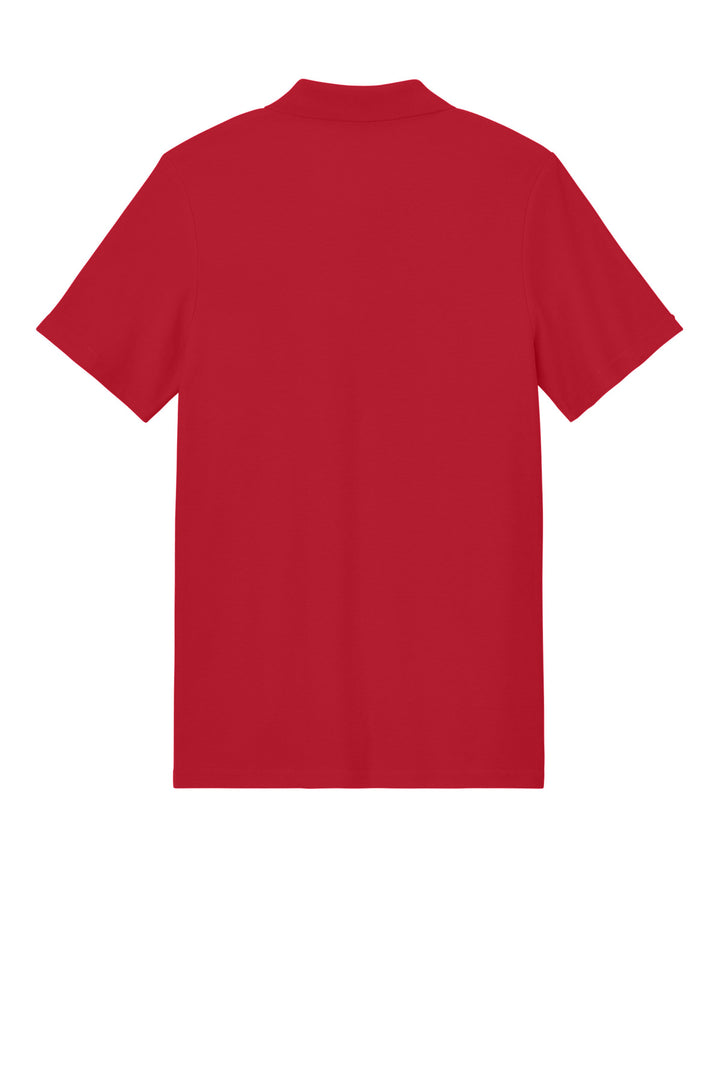 Rear View of Red Gildan Softstyle Pique Polo 64800