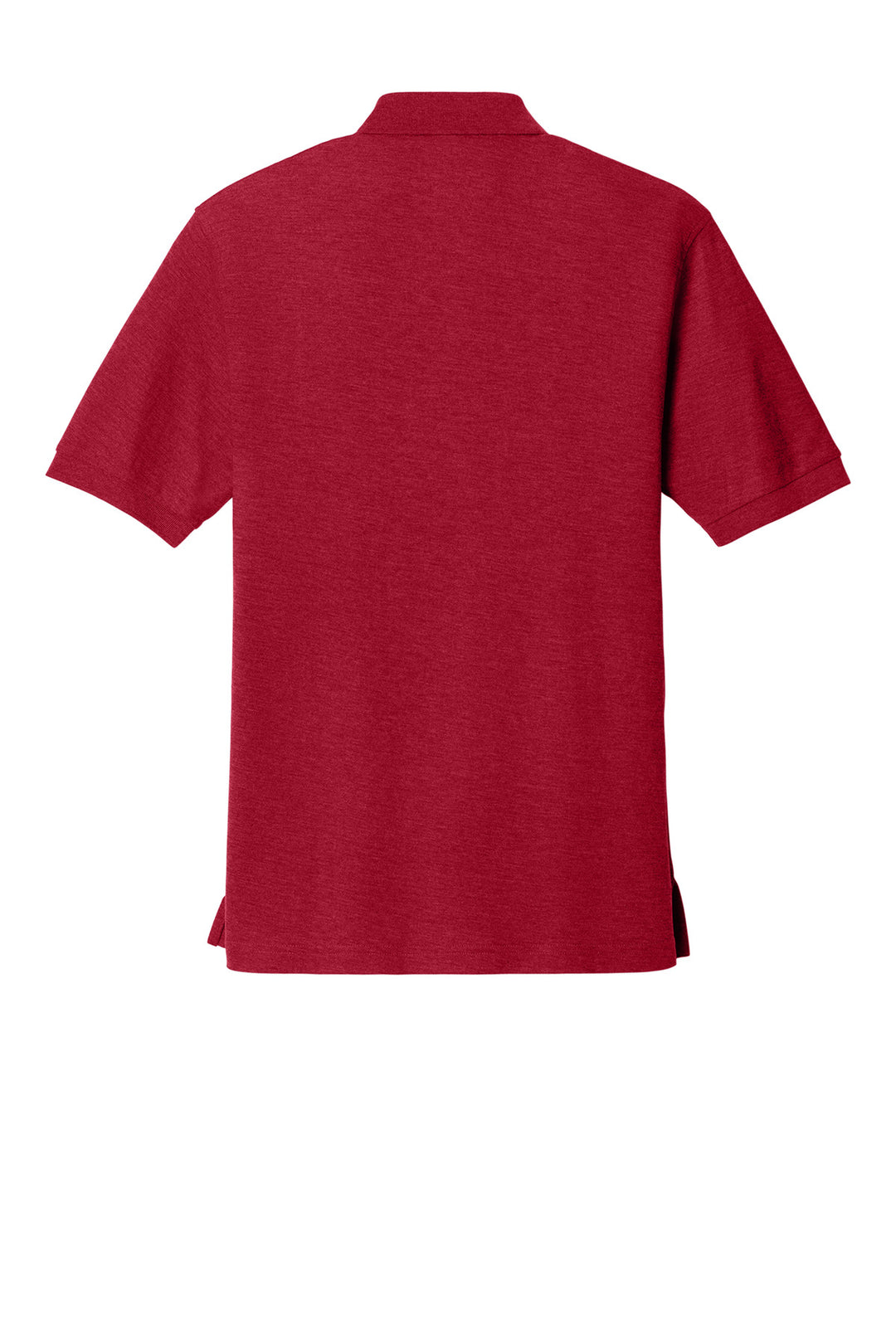 Rear View of Red Port Authority Silk Touch Polo K500