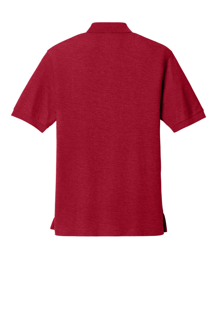 Rear View of Red Port Authority Silk Touch Polo K500