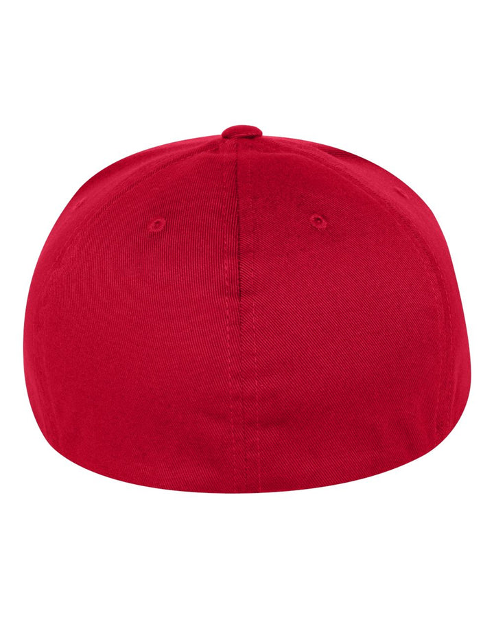 Rear View of Red Pro-Baseball On Field Cap - 6297F