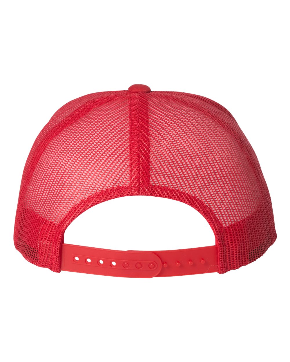 Rear View of Red Retro Trucker Cap - 6606