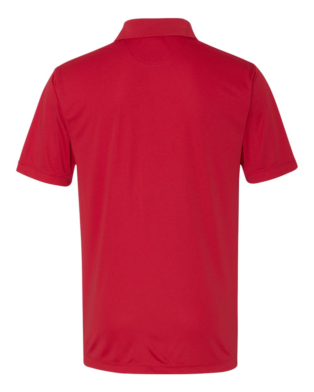 Rear View of Red Value Polyester Polo - 0100