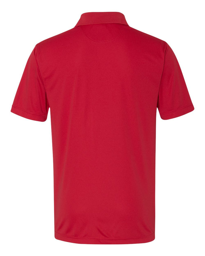 Rear View of Red Value Polyester Polo - 0100