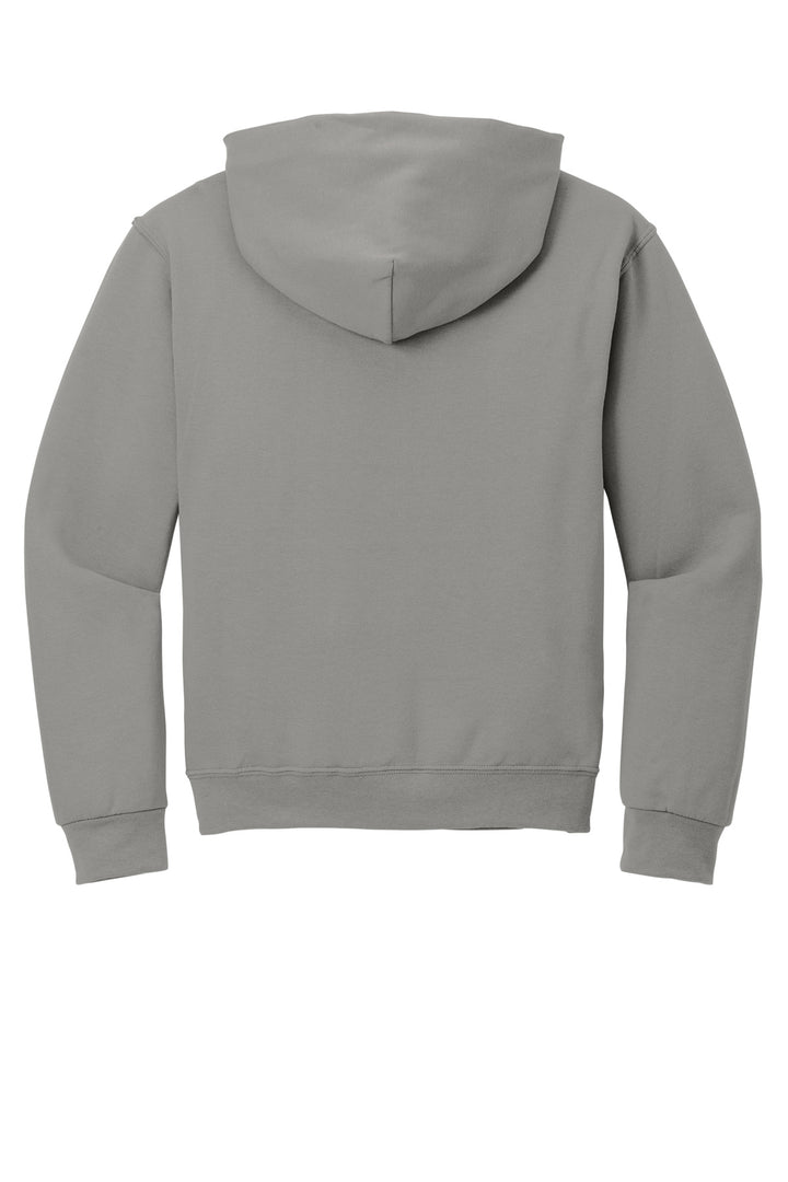 Rear View of Rock Jerzees NuBlend Pullover Hooded Sweatshirt. 996M