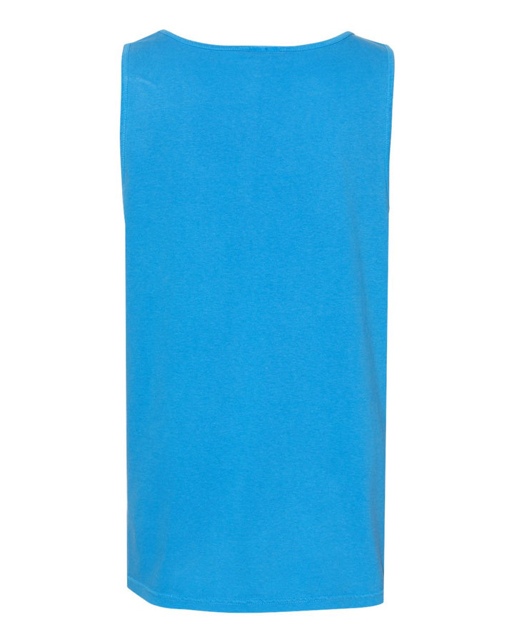 Rear View of Royal Caribe Garment-Dyed Heavyweight Tank Top - 9360