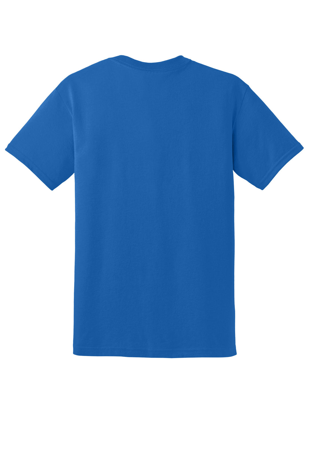Rear View of Royal Gildan DryBlend 50 Cotton/50 Poly T-Shirt. 8000
