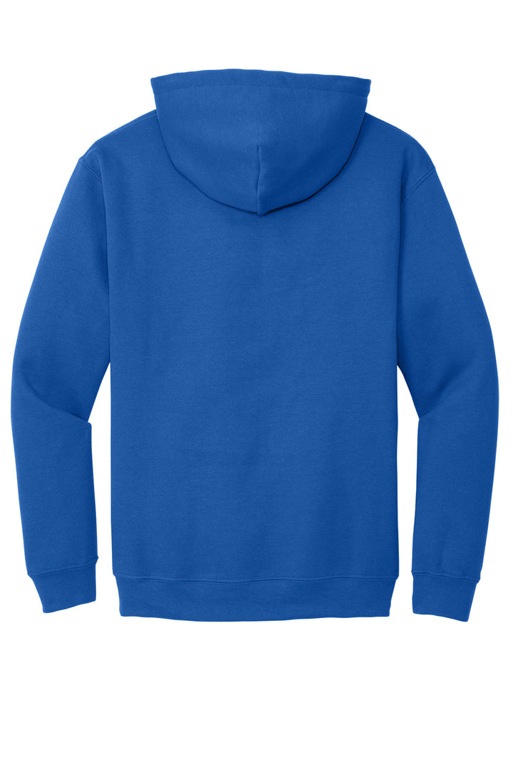 Rear View of Royal Gildan - Heavy Blend Hooded Sweatshirt. 18500