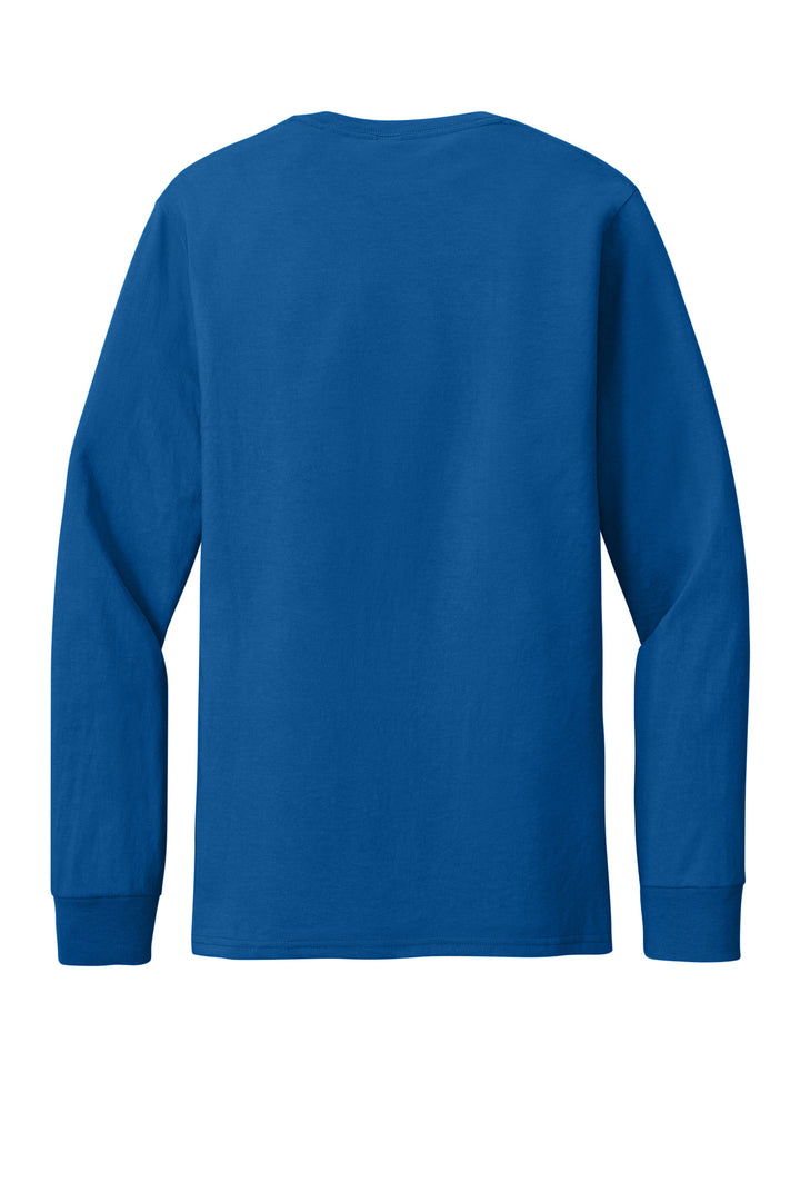 Rear View of Royal Jerzees Premium Blend Ring Spun Long Sleeve T-Shirt 560LS