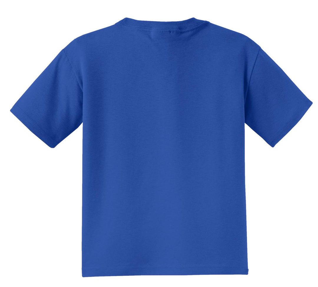 Rear View of Royal Jerzees - Youth Dri-Power 50/50 Cotton/Poly T-Shirt. 29B
