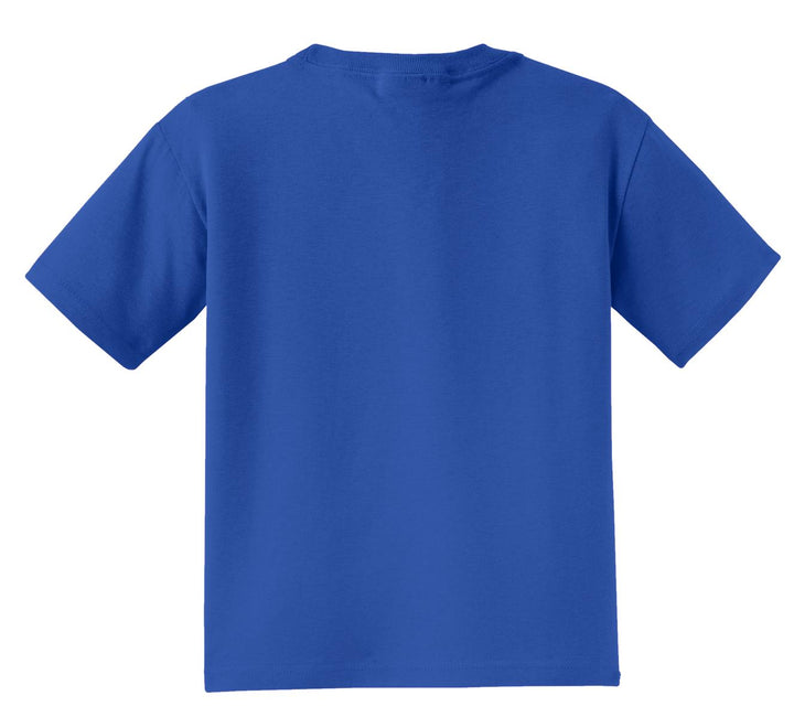 Rear View of Royal Jerzees - Youth Dri-Power 50/50 Cotton/Poly T-Shirt. 29B