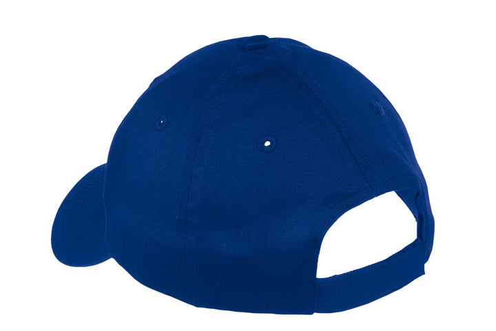 Rear View of Royal Port & Company Youth Six-Panel Twill Cap. YCP80