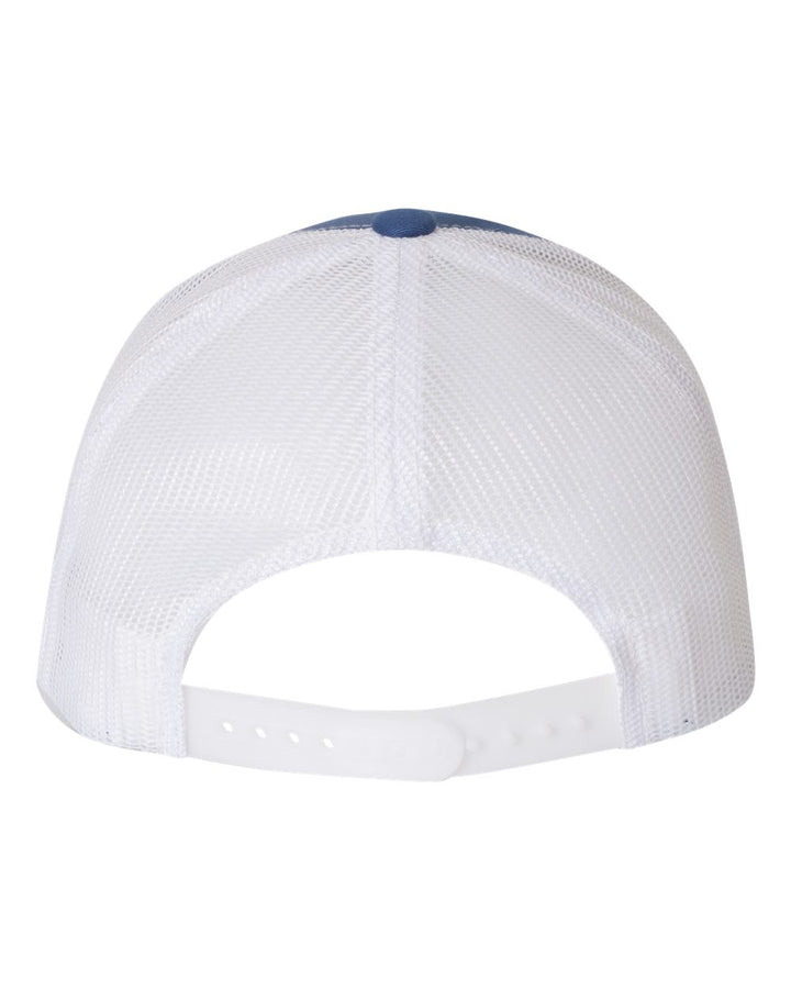 Rear View of Royal/ White Retro Trucker Cap - 6606