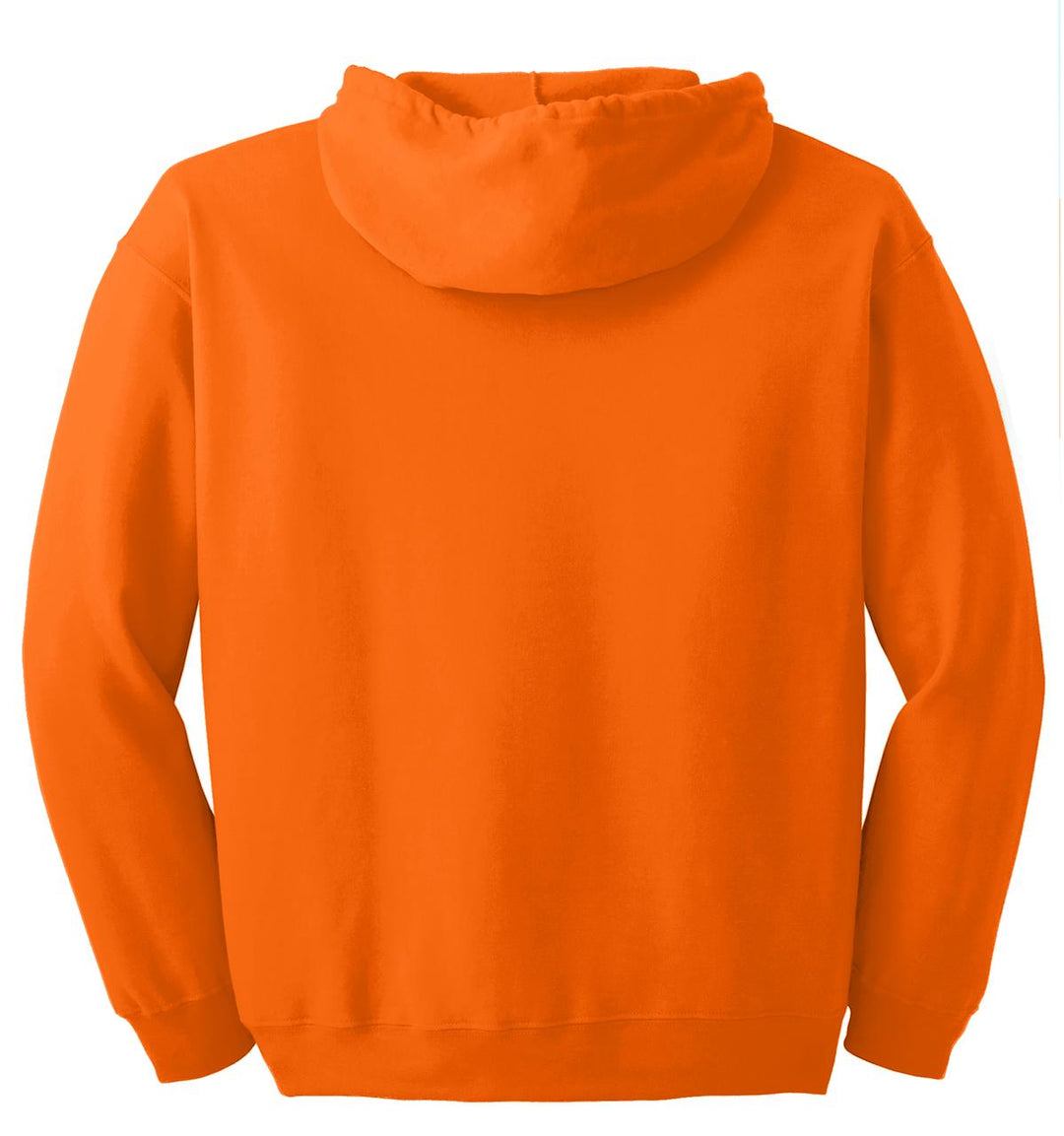 Rear View of S Orange Gildan - Heavy Blend Full-Zip Hooded Sweatshirt. 18600