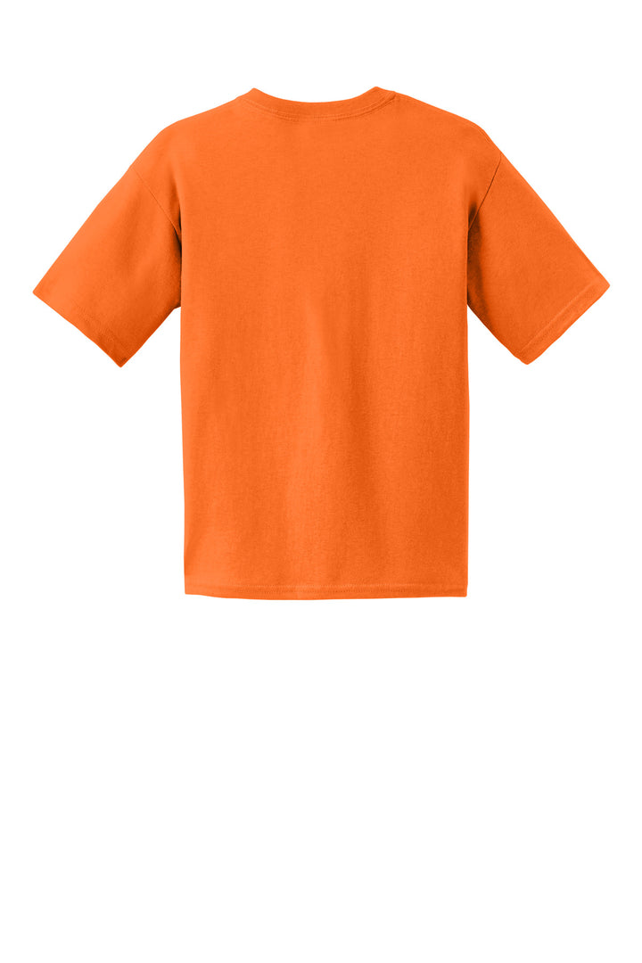 Rear View of S Orange Gildan - Youth Ultra Cotton 100% US Cotton T-Shirt. 2000B