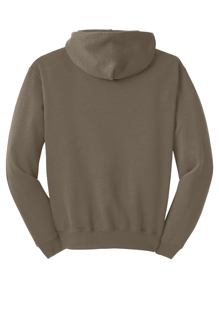 Rear View of Safari Jerzees NuBlend Pullover Hooded Sweatshirt. 996M