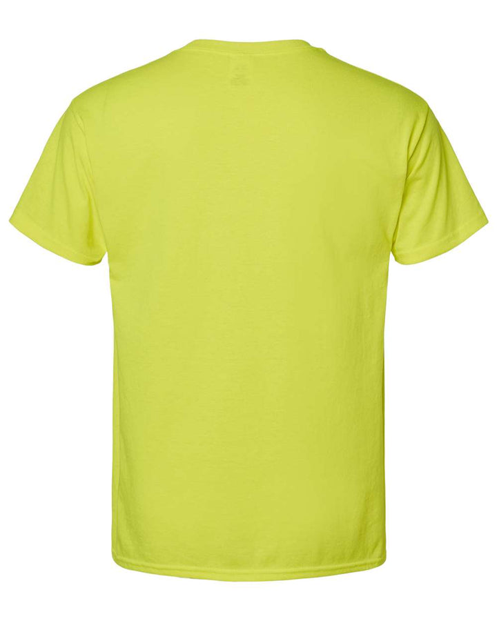 Rear View of Safety Green Essential-T T-Shirt - 5280