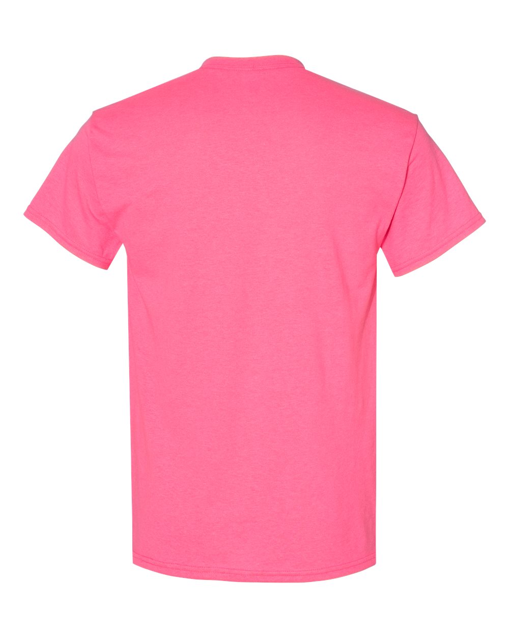 Rear View of Safety Pink Heavy Cotton™ T-Shirt - 5000