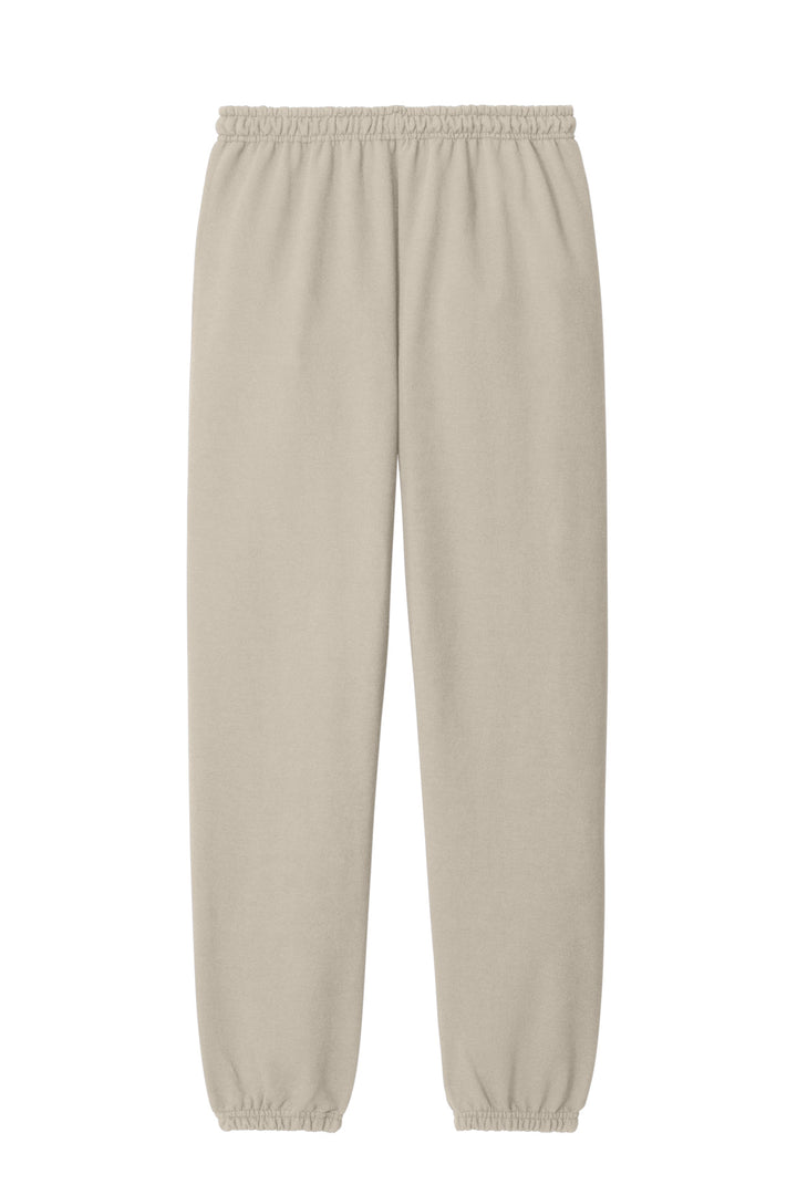 Rear View of Sand Gildan Heavy Blend Sweatpant. 18200