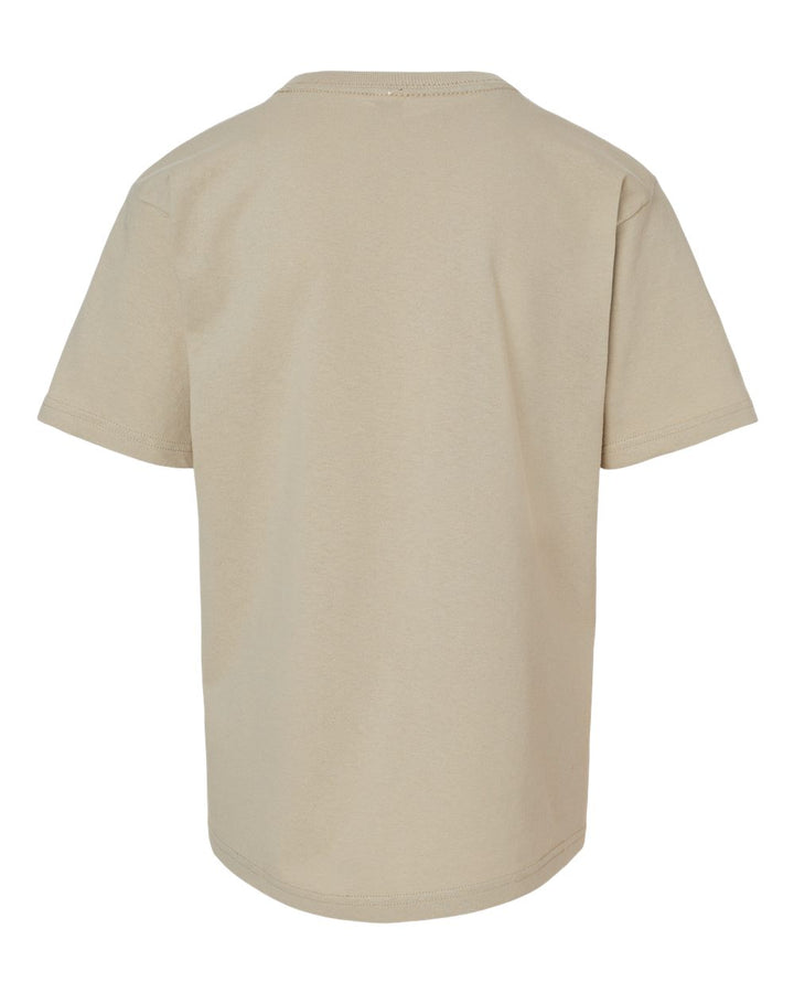 Rear View of Sand Youth Gold Soft Touch T-Shirt - 4850