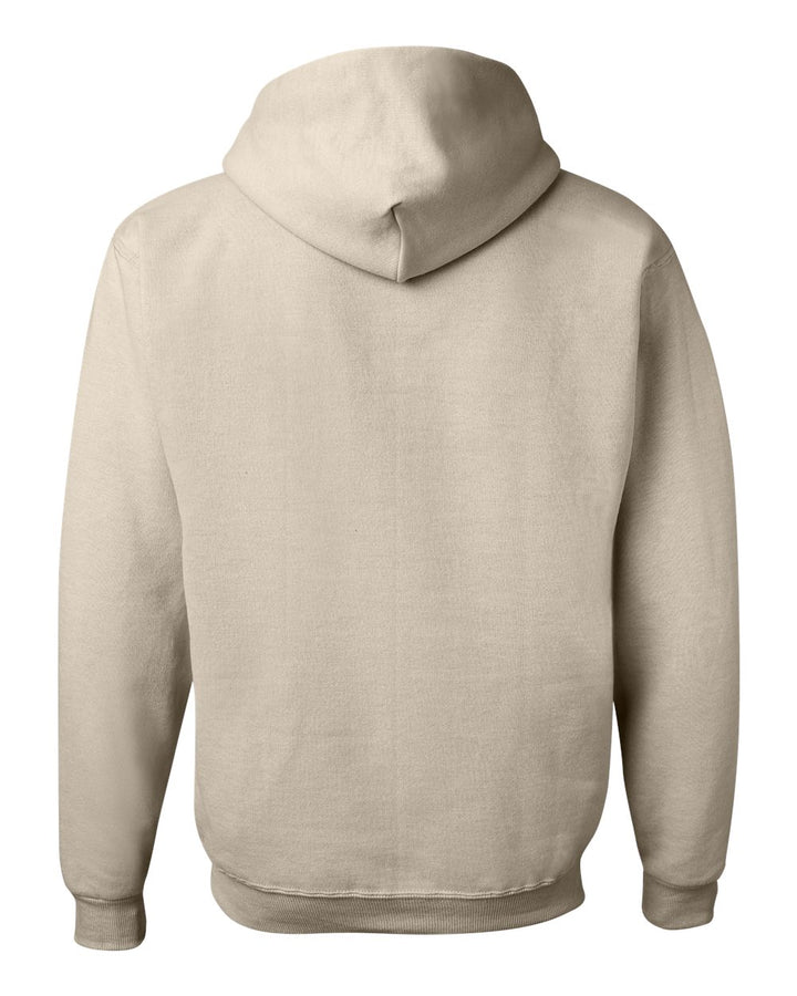 Rear View of Sandstone NuBlend® Hooded Sweatshirt - 996MR