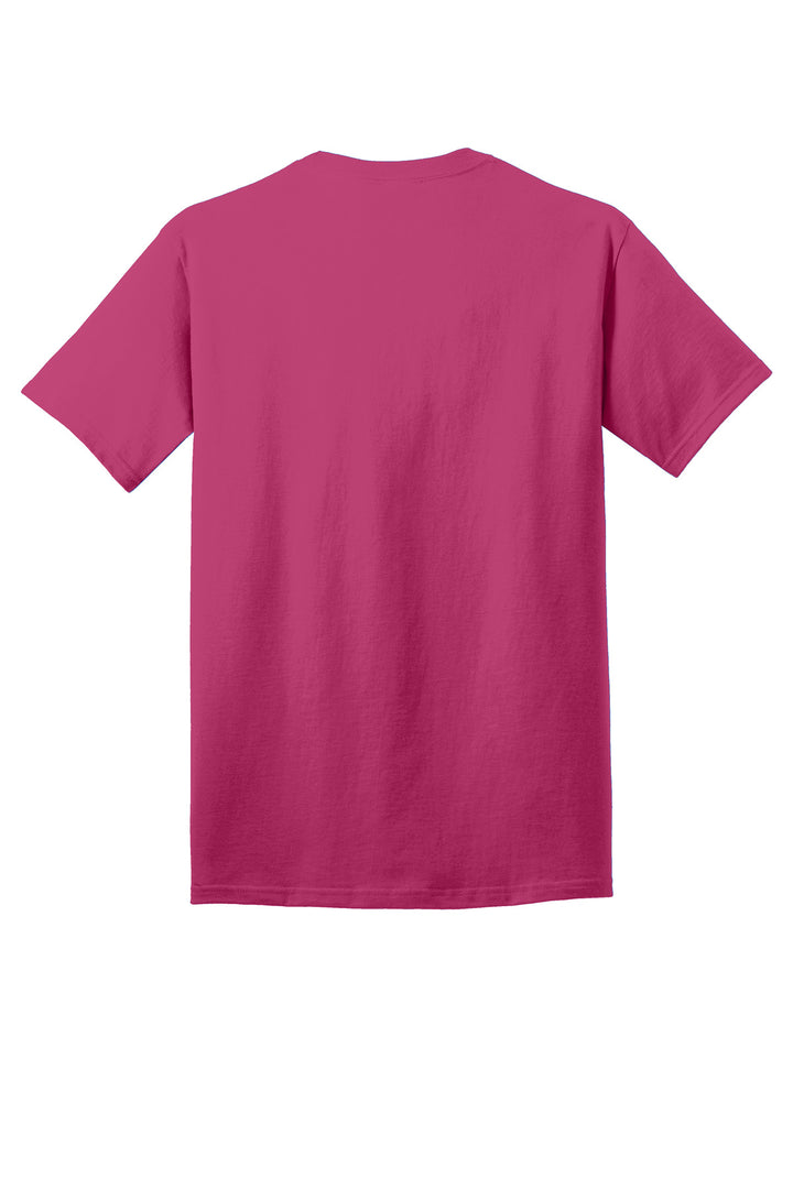Rear View of Sangria Port & Company - Core Cotton Tee. PC54