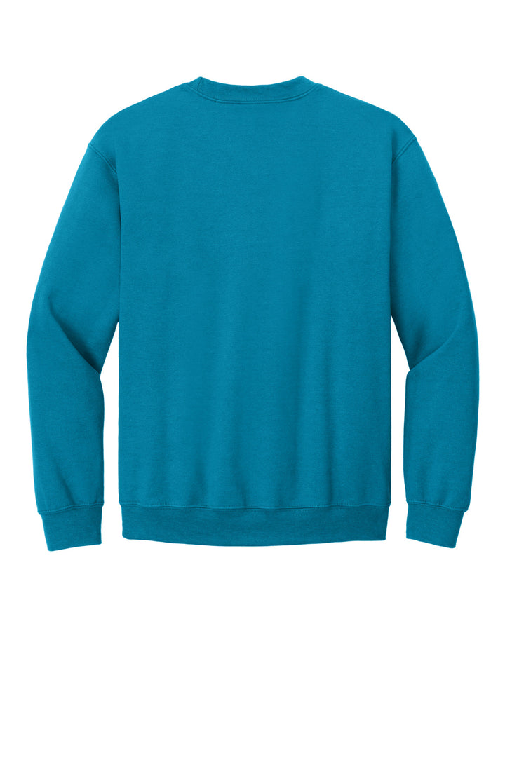 Rear View of Sapphire Gildan Heavy Blend Crewneck Sweatshirt. 18000