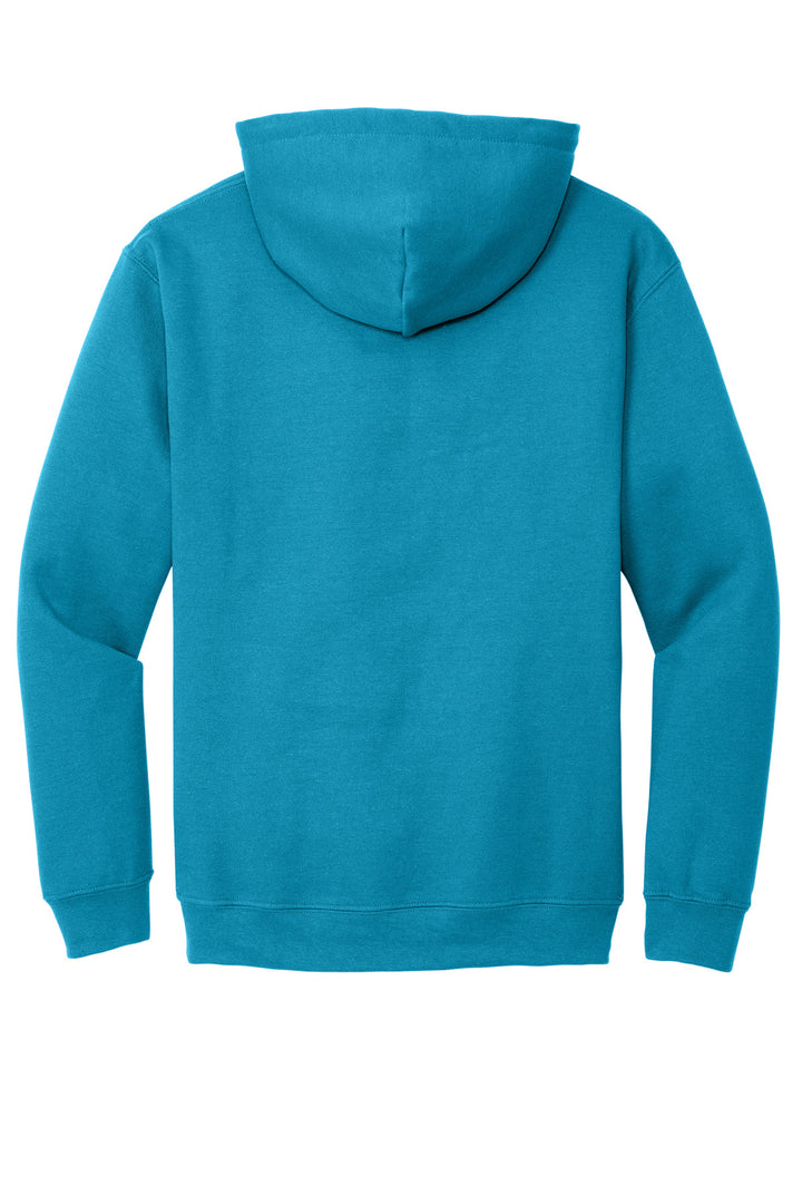 Rear View of Sapphire Gildan - Heavy Blend Hooded Sweatshirt. 18500