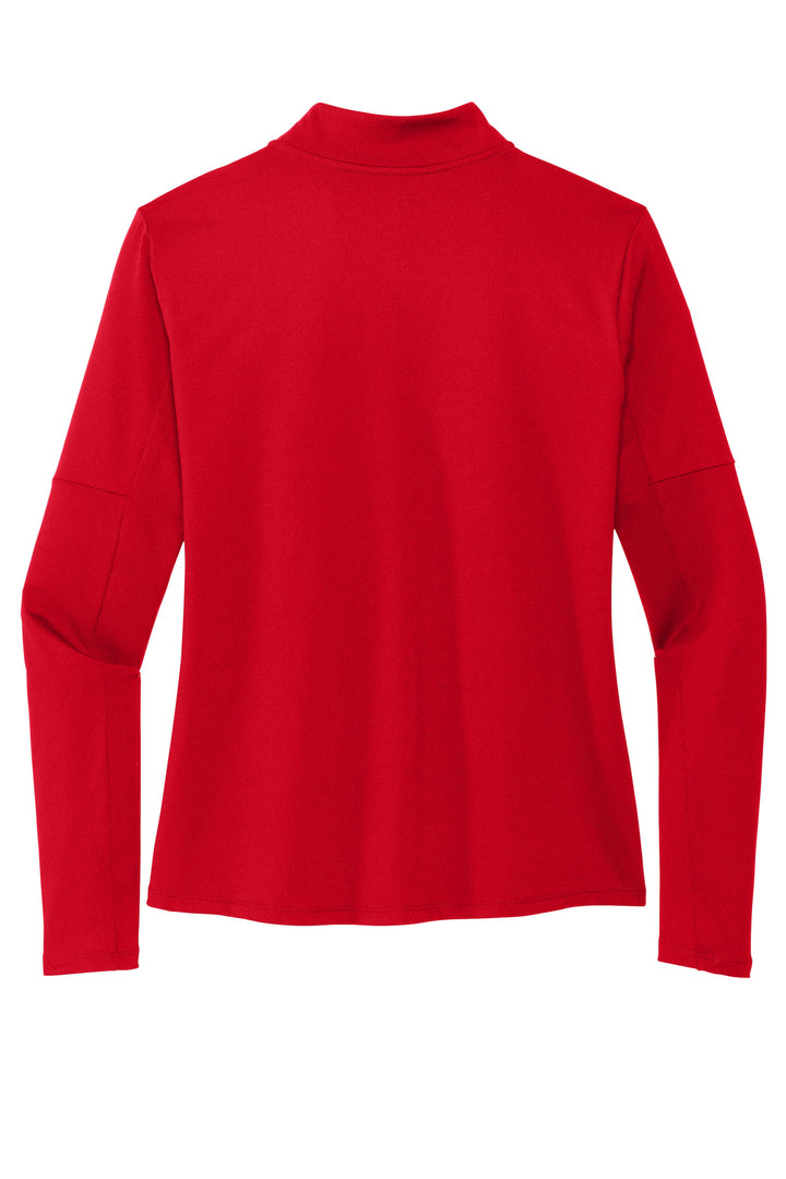Rear View of Scarlet Nike Women's Dri-FIT Element 1/2-Zip Top NKDH4951