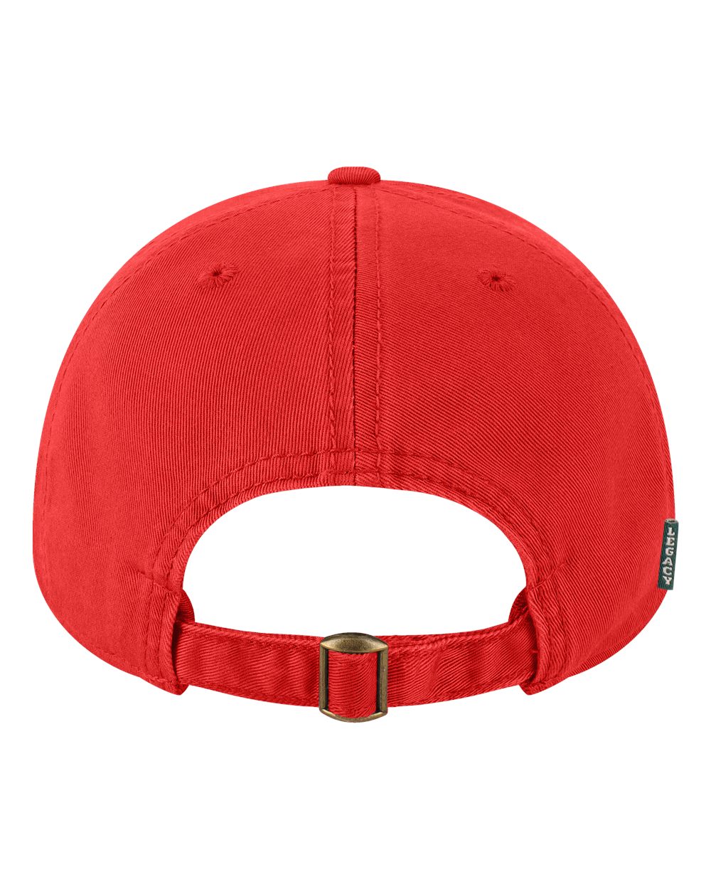 Rear View of Scarlet Relaxed Twill Dad Hat - EZA