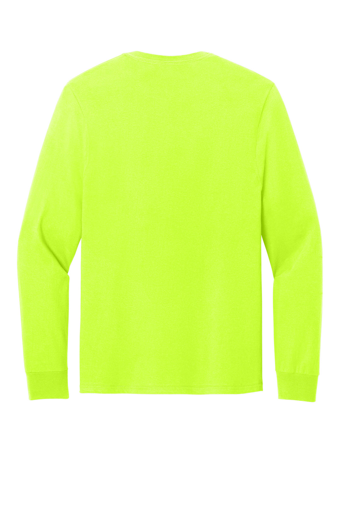 Rear View of SftyGrn Jerzees Classics Unisex Cotton Long Sleeve T-Shirt 363L
