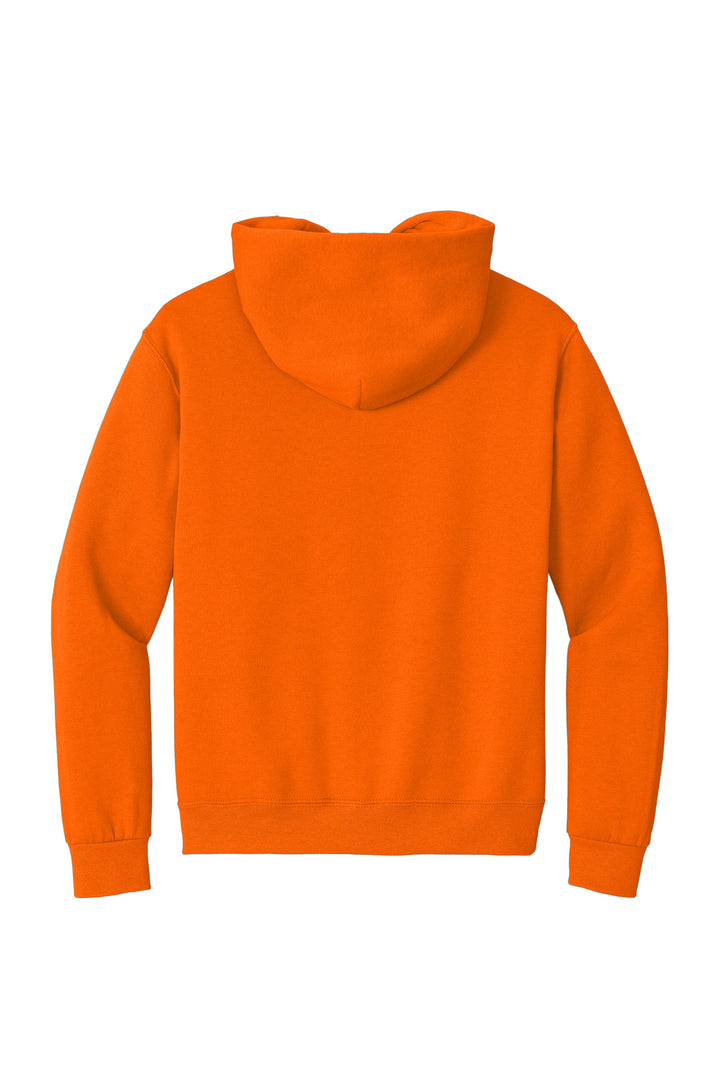 Rear View of SftyOrg Jerzees Super Sweats NuBlend - Pullover Hooded Sweatshirt. 4997M