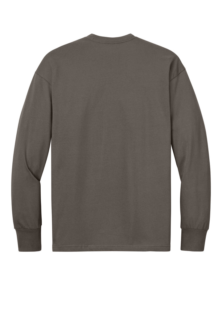 Rear View of Shiitake Next Level Apparel Heavyweight Long Sleeve Tee NL7211