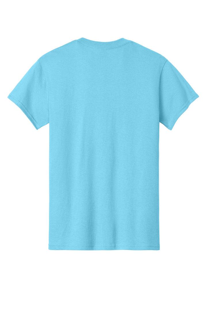 Rear View of Sky Gildan - Heavy Cotton 100% Cotton T-Shirt. 5000