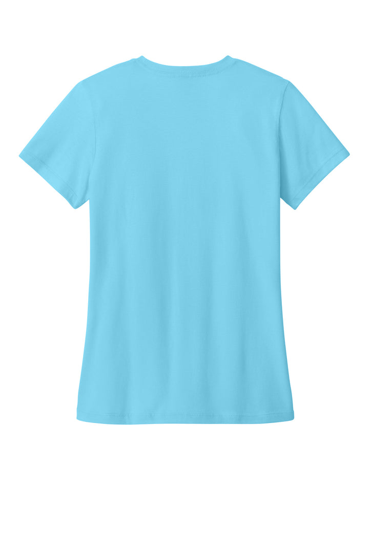 Rear View of Sky Gildan Softstyle Women's T-Shirt. 64000L