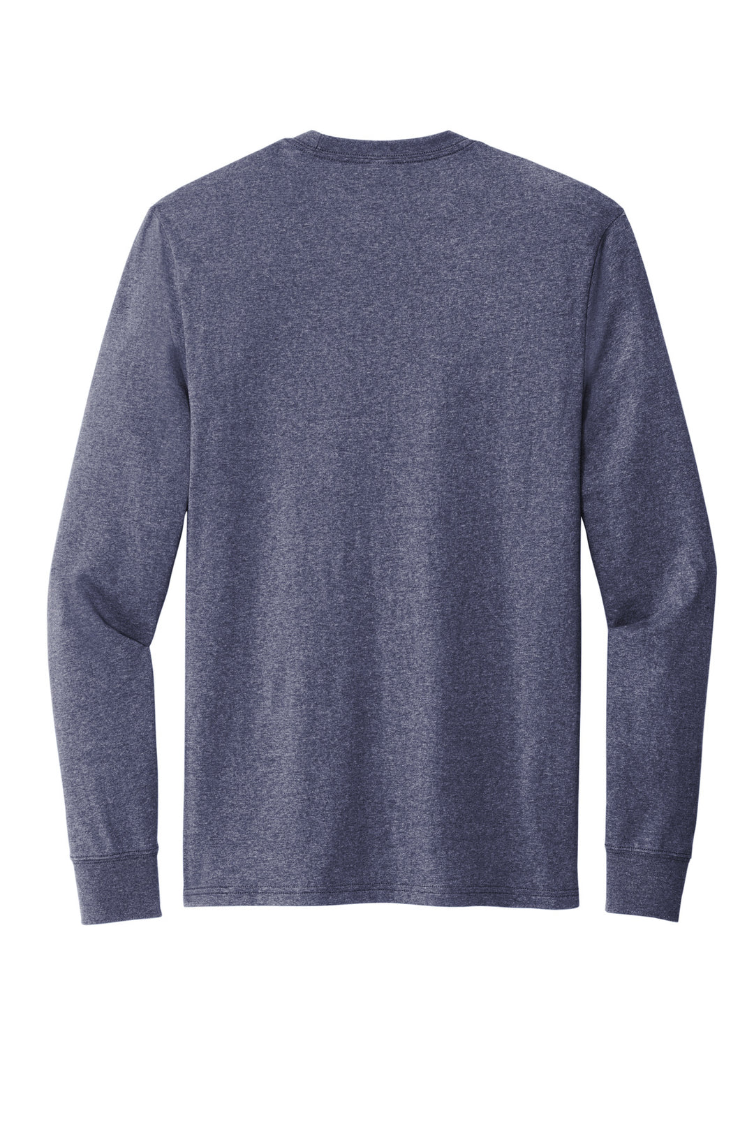 Rear View of SlvgdNvyHt Allmade Unisex Long Sleeve Recycled Blend Tee AL6204