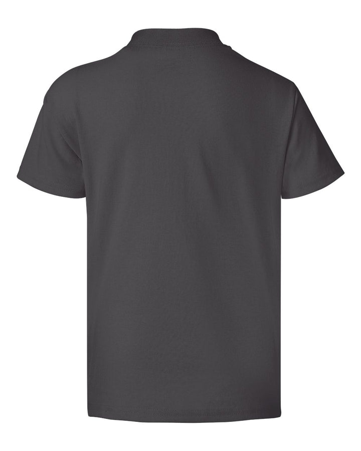 Rear View of Smoke Grey Ecosmart™ Youth T-Shirt - 5370