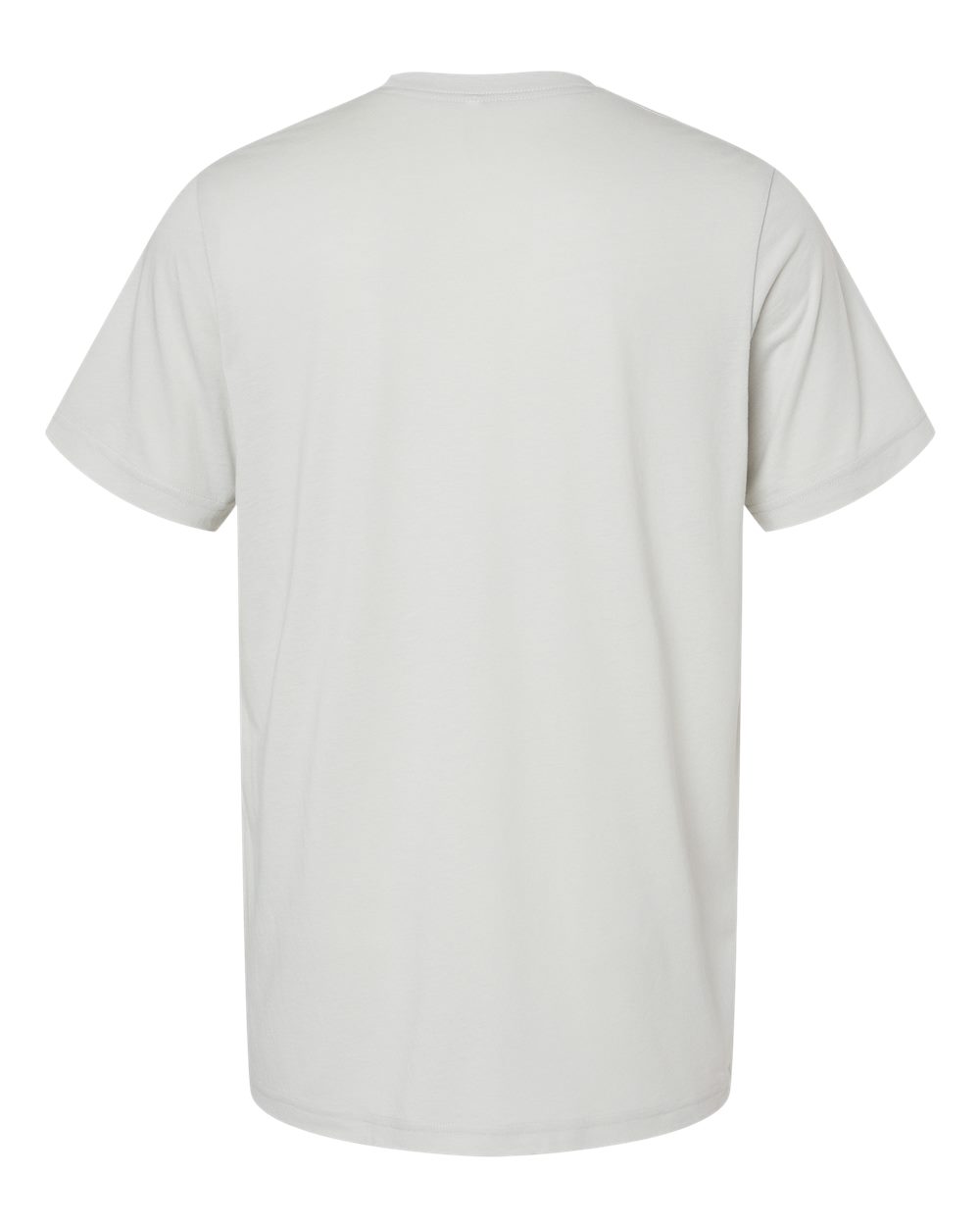 Rear View of Solid Silver Triblend Triblend Tee - 3413
