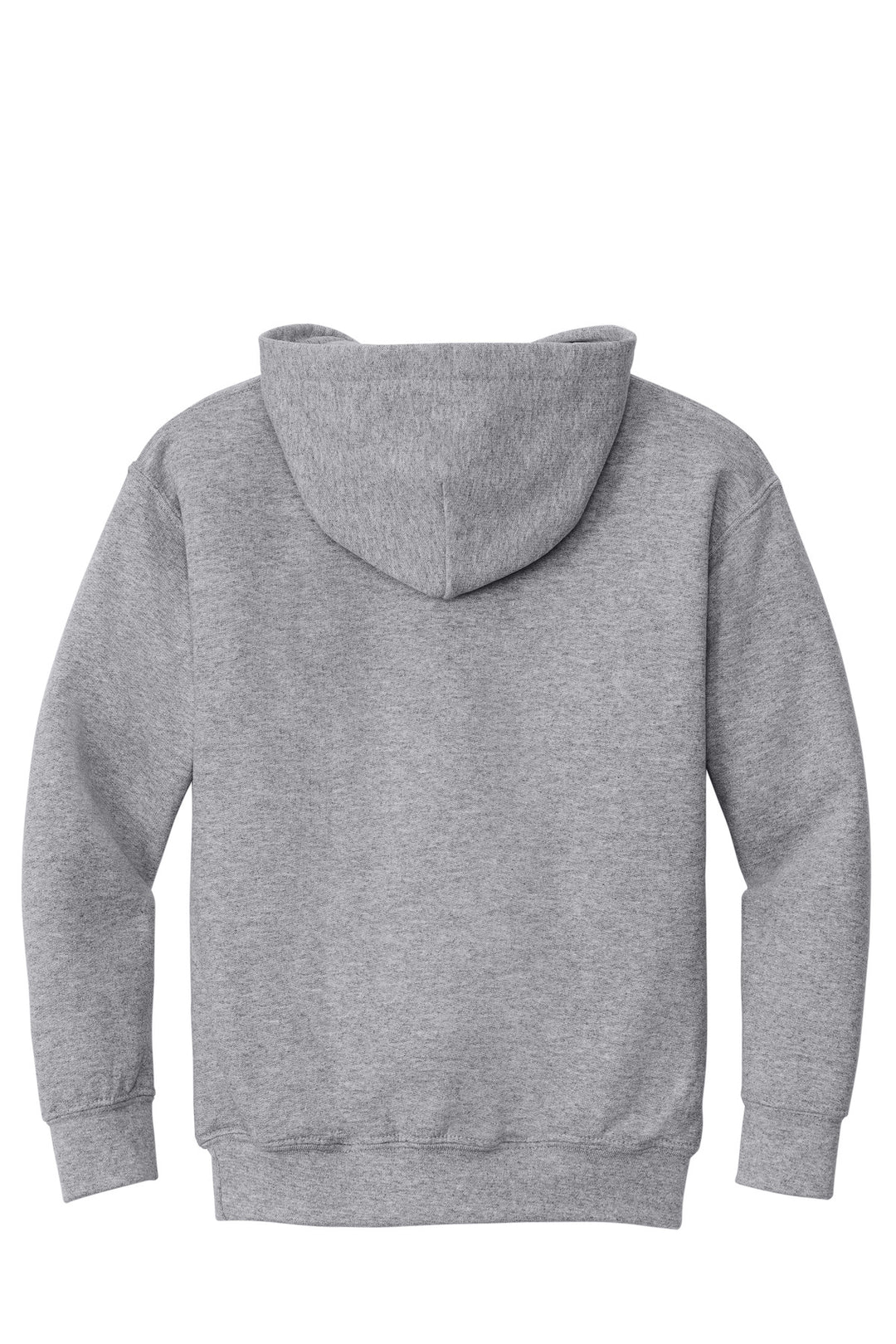 Rear View of SP GREY Gildan - Youth Heavy Blend Hooded Sweatshirt. 18500B