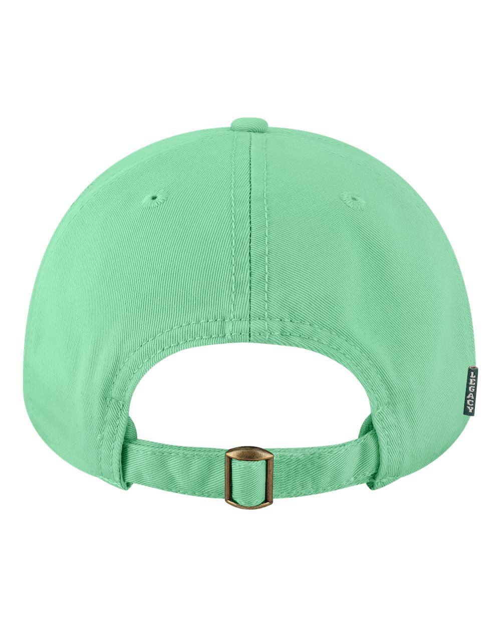 Rear View of Spearmint Relaxed Twill Dad Hat - EZA