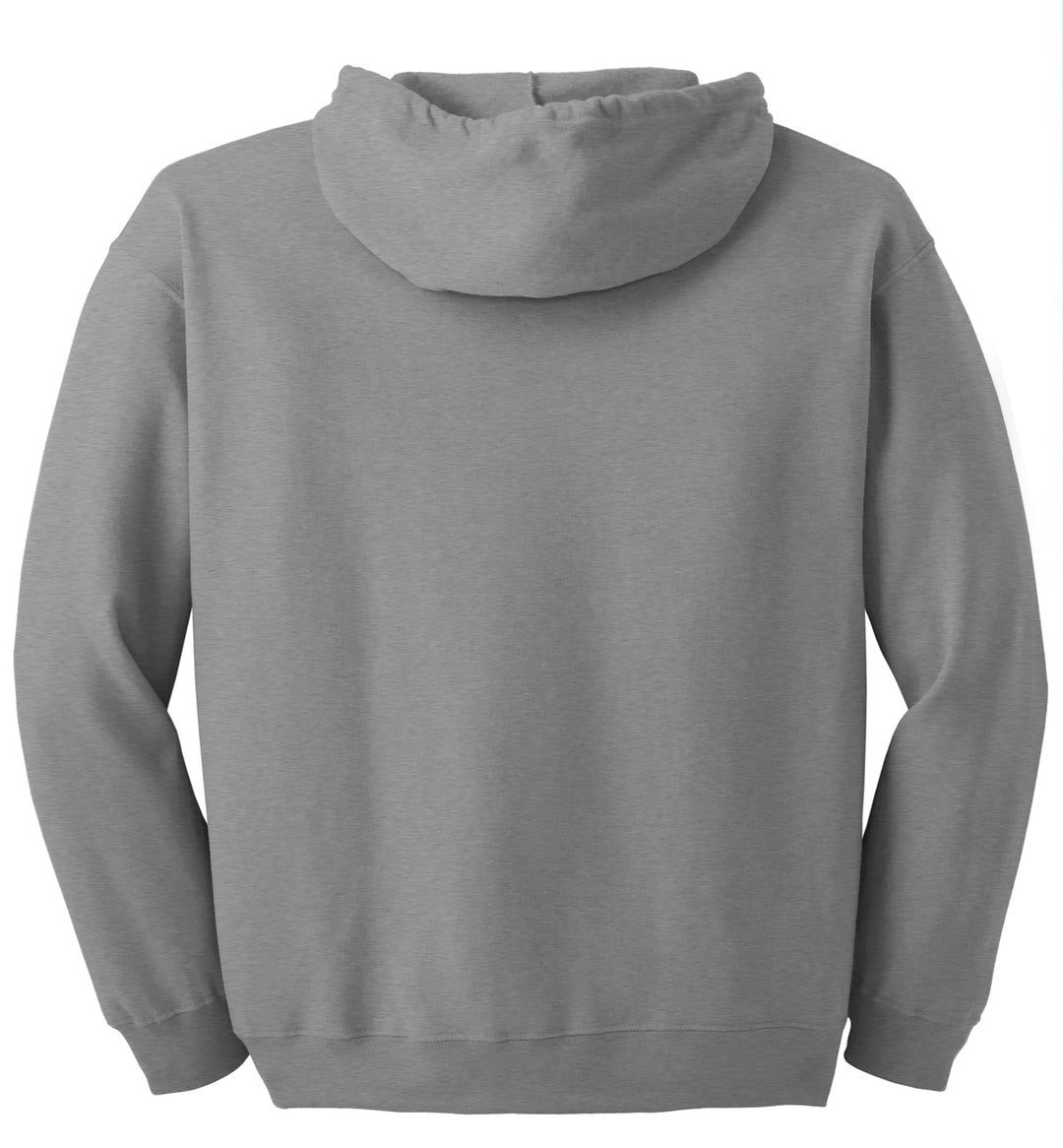 Rear View of Sport Grey Gildan - Heavy Blend Full-Zip Hooded Sweatshirt. 18600