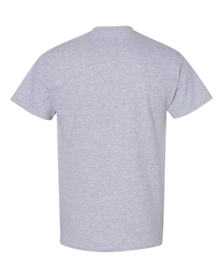 Rear View of Sport Grey Heavy Cotton™ T-Shirt - 5000