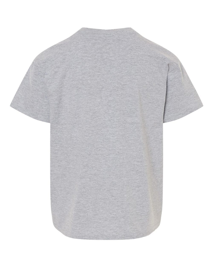 Rear View of Sport Grey Softstyle® Youth T-Shirt - 64000B