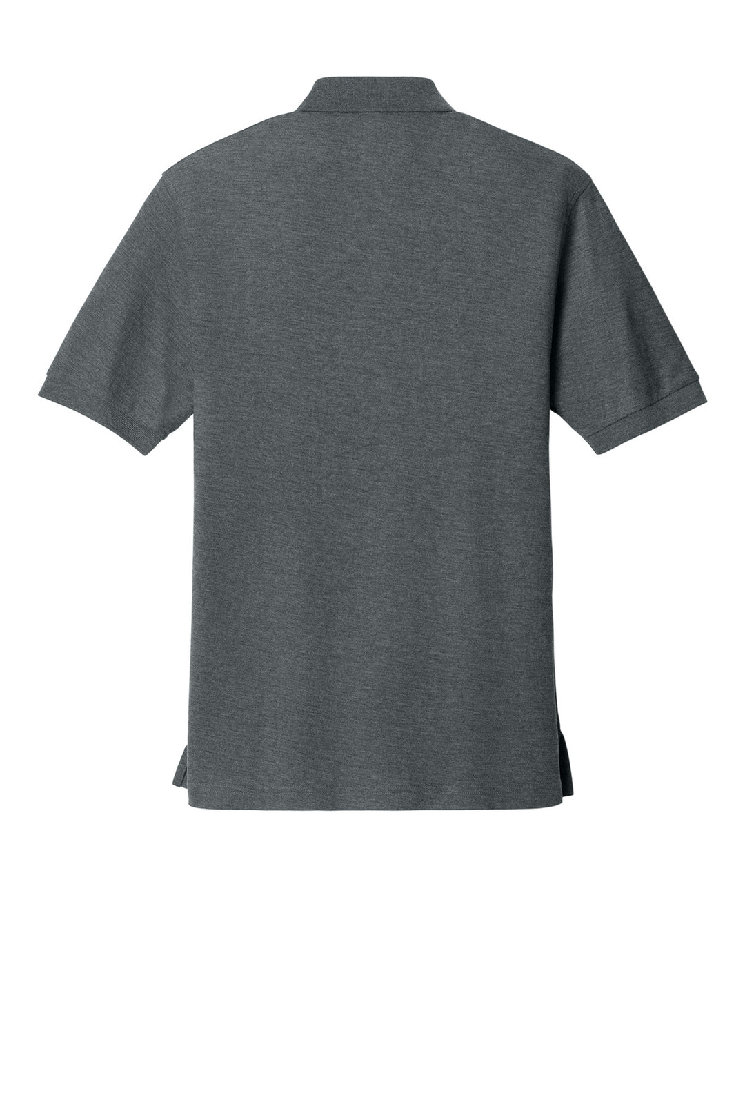 Rear View of Steel Grey Port Authority Silk Touch Polo K500