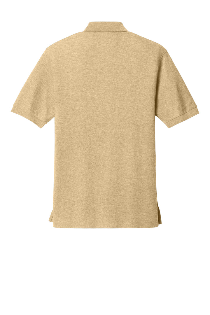 Rear View of Stone Port Authority Silk Touch Polo K500