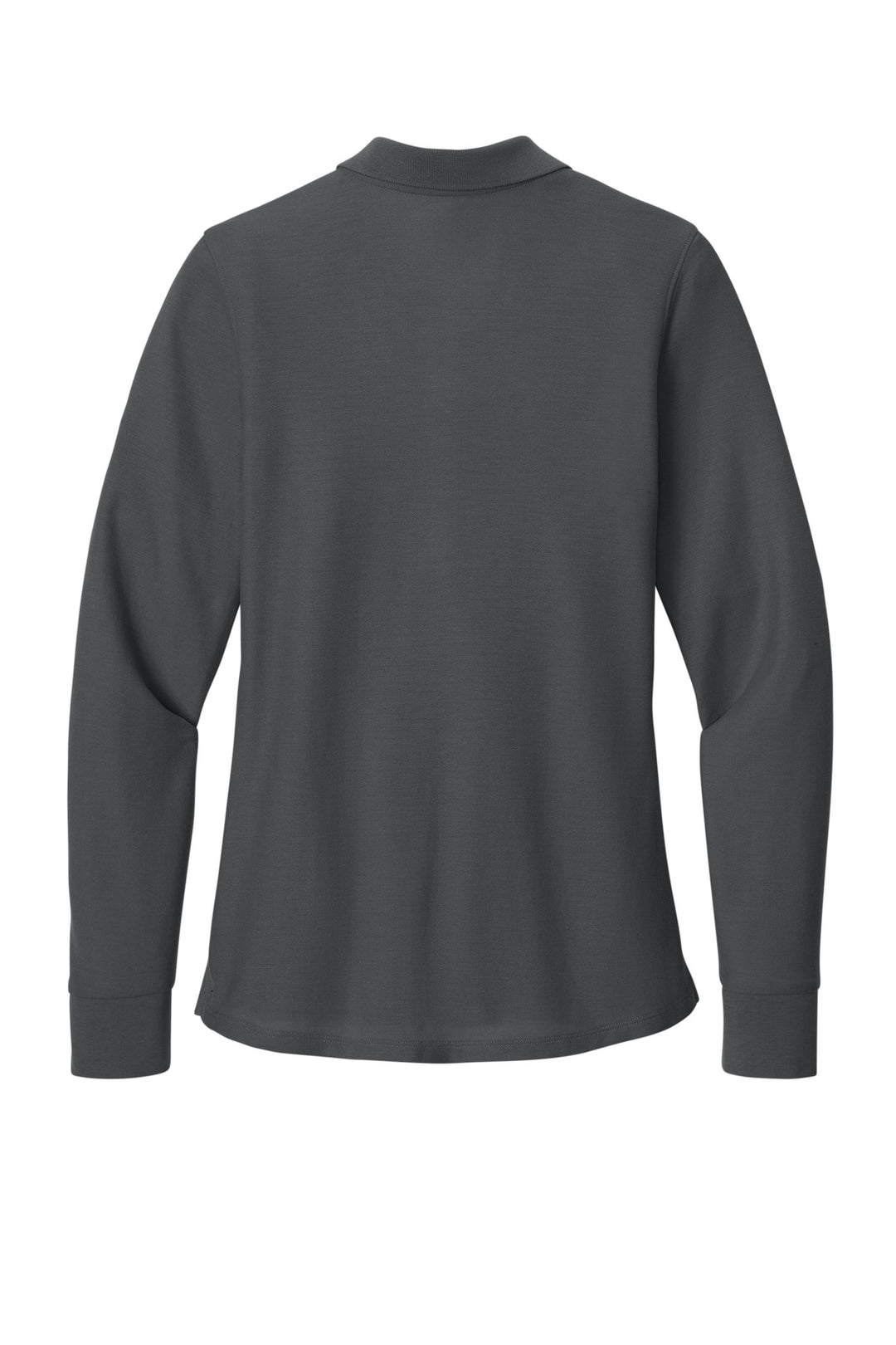 Rear View of StormGrey Port Authority Women's Wearever Signature Pique Long Sleeve Polo LK200LS
