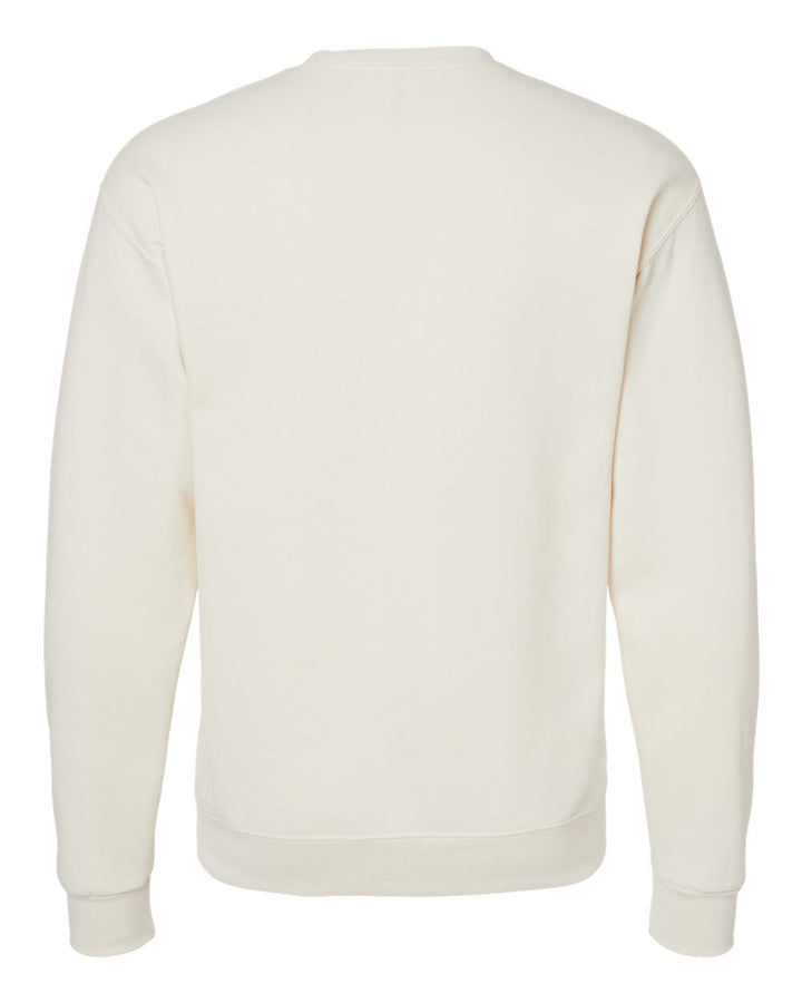 Rear View of Sweet Cream Heather NuBlend® Crewneck Sweatshirt - 562MR